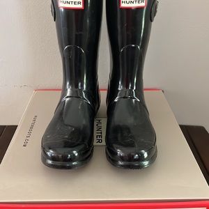 Womens Original Short Glass Hunter boots - black